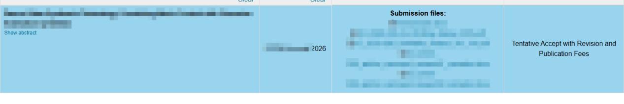 期刊/出版社官方投稿系统示意（已脱敏）